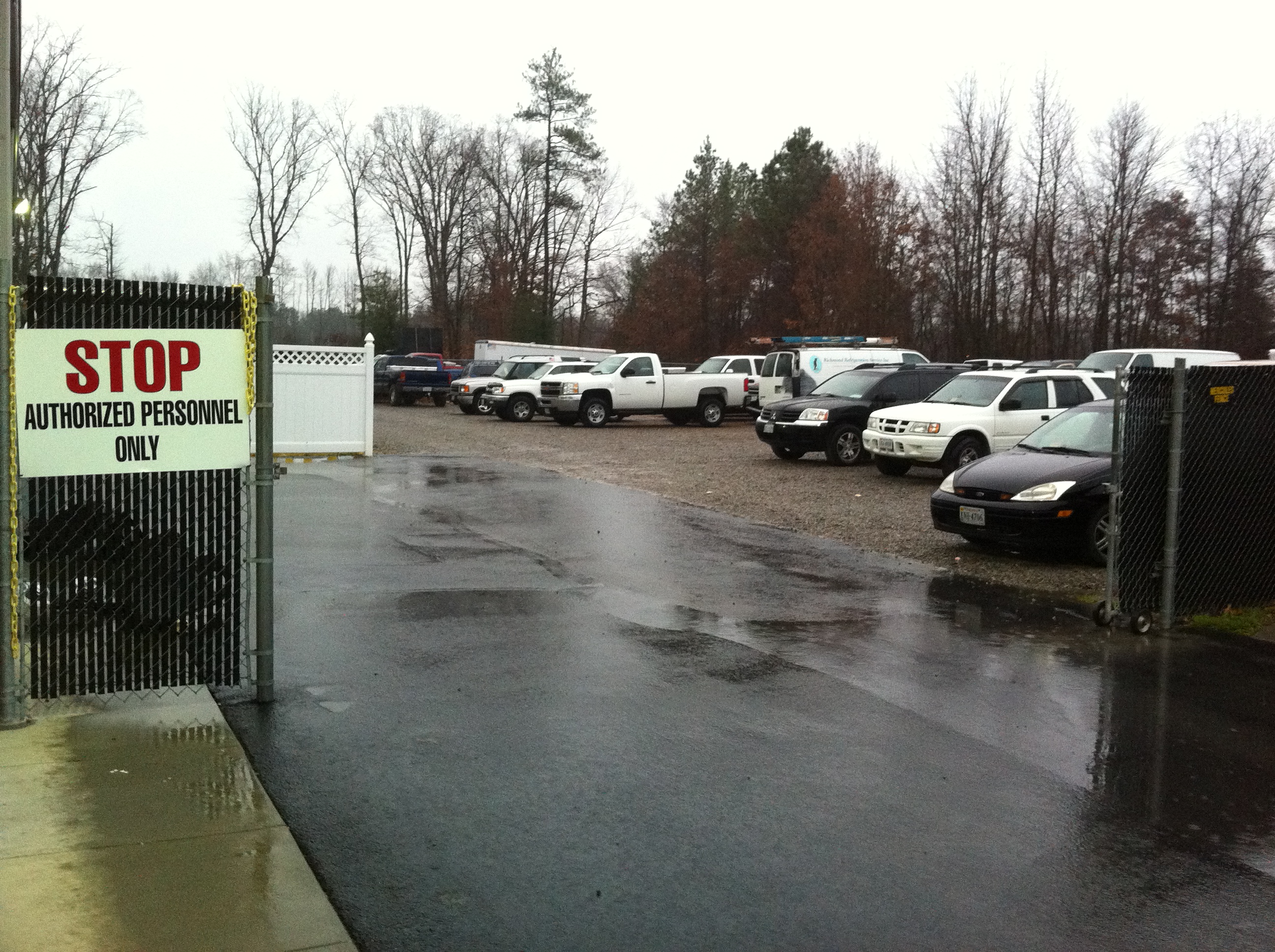 Fenced in Parking Lot